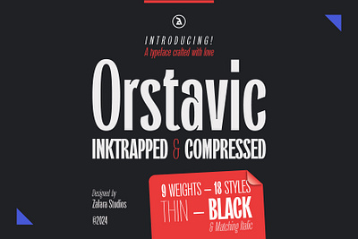 Orstavic - Inktrapped & Compressed branding compressed design font glyphs graphic design inktrap logo modern typeface typography ui ux vector
