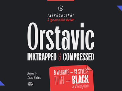 Orstavic - Inktrapped & Compressed branding compressed design font glyphs graphic design inktrap logo modern typeface typography ui ux vector