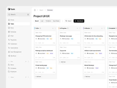 Task Management – Light mode app branding calendar concept dashboard design graphic design light light mode logo minimal product design productivity saas task management task manager to do ui ux web app