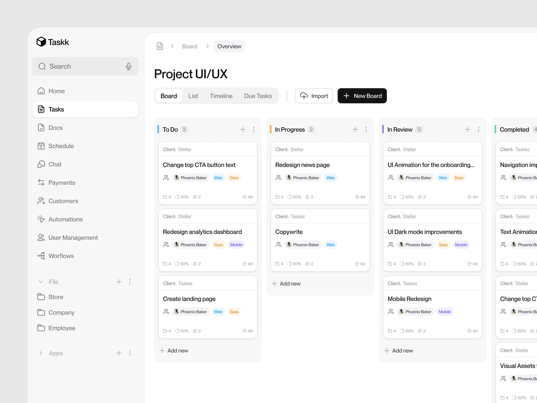 Task Management – Light mode by David Markov™ on Dribbble