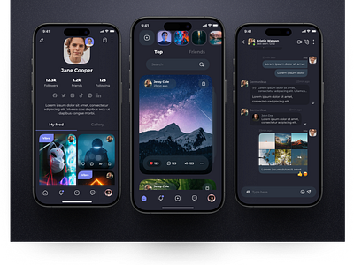 Metaverse social network app design account android app application chat design feed interaction ios metaverse mobile social network ui ux