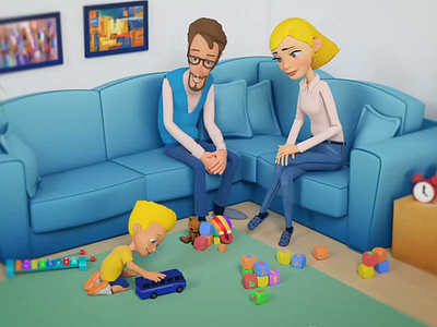 Abildskou TV Commercial 3d ad advertisement animated animation baby bus character commercial family father intro kids mother teen toys travel tv
