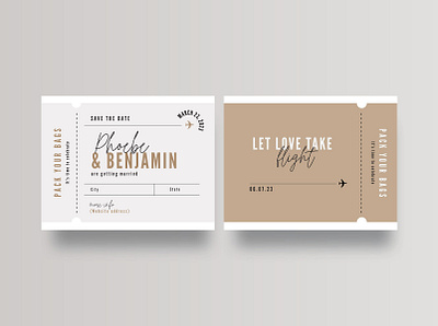 Wedding / Ticket graphic design invitation design wedding