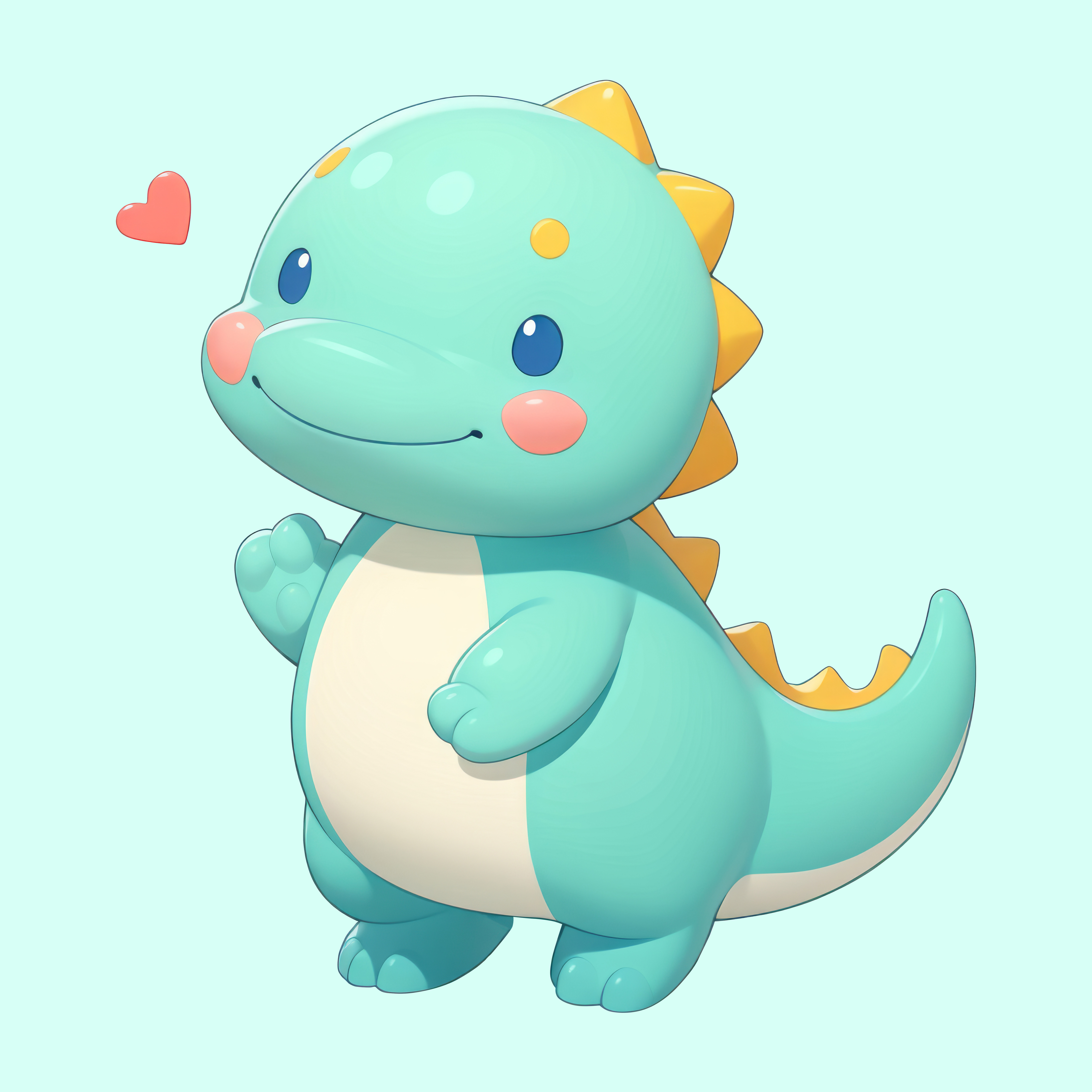 Cute Dino Cartoon Illustration 3d branding cartoon cute design dino dinosaur icon illustration love mascot pastel rendering