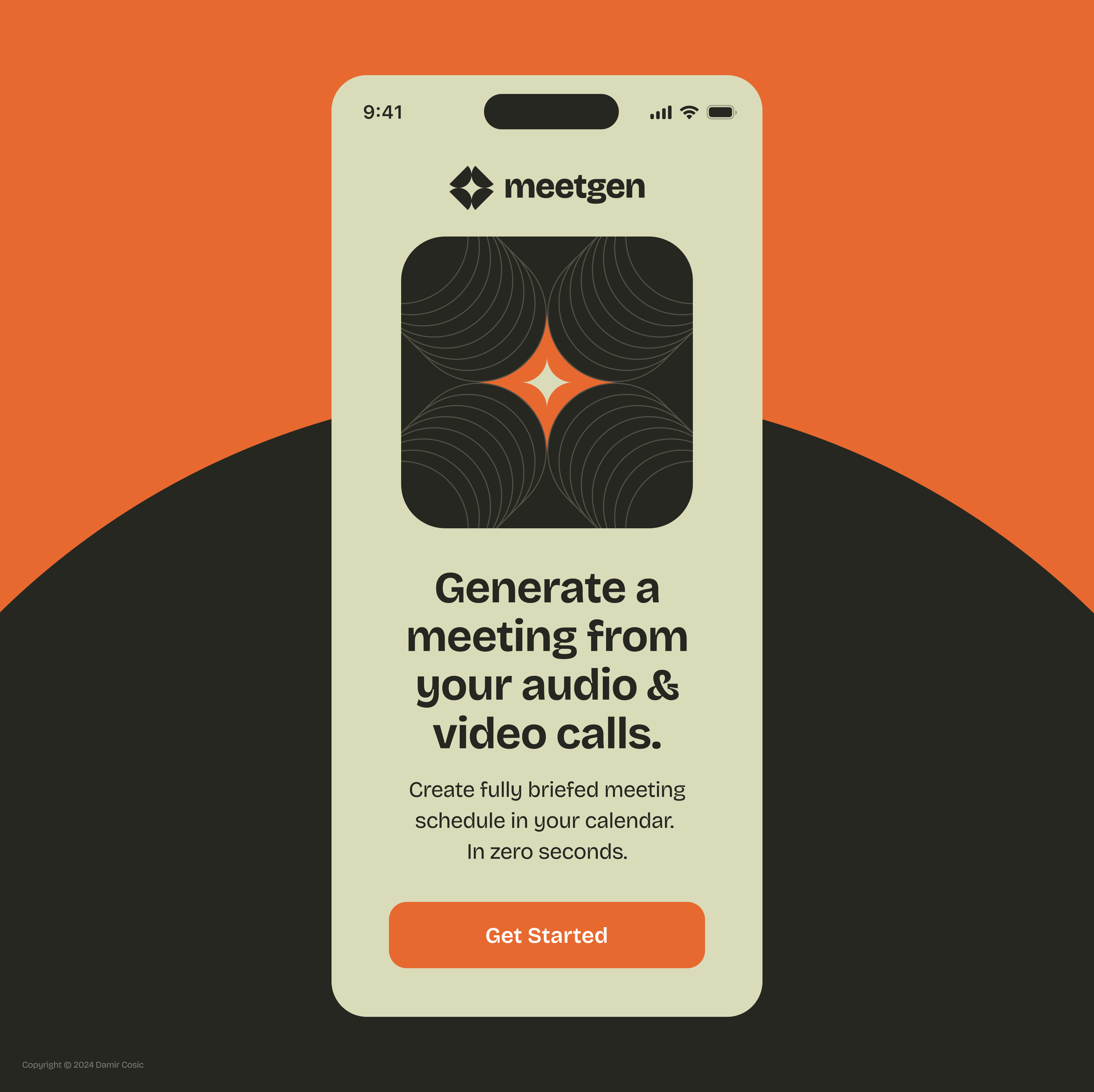 Meetgen AI Mobile App ai minimal mobile mobile app mobile app design mobile ui mobile ui design mobile ux singup ui design ux design welcome screen