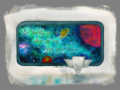 Take A Seat aliens calligraphy graphic design hand lettering illustration officially licensed otherworldly sci fi space star trek trekdom trekker trekkie watercolor