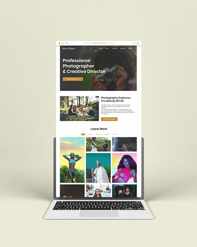 Photography portfolio website ui