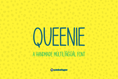 Queenie - Handwritten Display Font branding font cartoon font childbook font creative font cute font cyrillic display font font design fun font handwritten font modern font modern sans serif font multilingual russian simple script font type