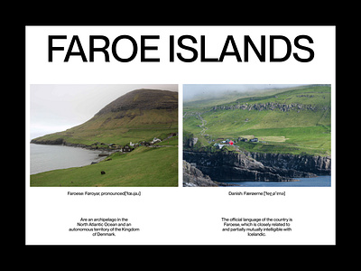 The Faroes | Editorial layout, pt. 13 design editorial faroes figma graphic design grid landing page layout minimakist minimal minimalism minimalistic poster swiss typography ui ui design user interface web web design