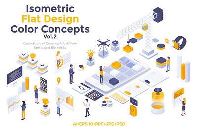 Modern isometric illustration appapplication business characters concept concepts creative design development flat icons illustrations landing modern isometric illustration page people phone ux web