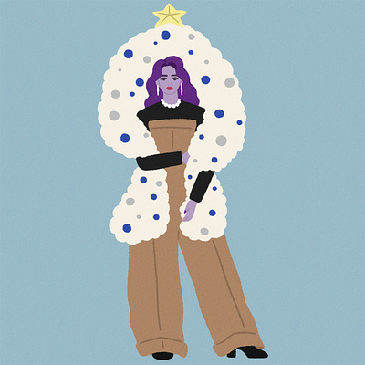 Holiday look artwork characterdesign fashion illlustration