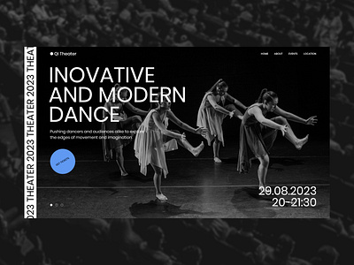 Theatre Website branding design figma flat layout minimal minimalism minimalist theater ui ux web webdesign website