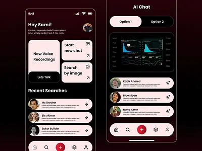 AI App app design app ui branding design illustration mobile app design mobile interface mobile ui ui
