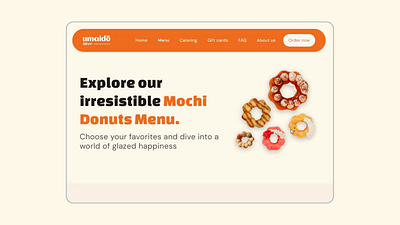 Umaido: Menu Page design donuts menu ui ui design web design web development webflow