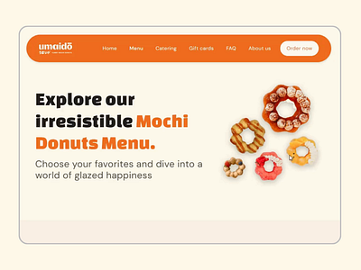 Umaido: Menu Page design donuts menu ui ui design web design web development webflow