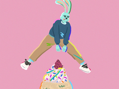 leap the cupcakes artwork characterart characterdesign digitalart illustration