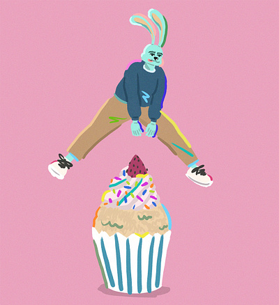 leap the cupcakes artwork characterart characterdesign digitalart illustration