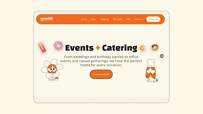 Umaido: Catering Page animation design ui ui design web design web development webflow