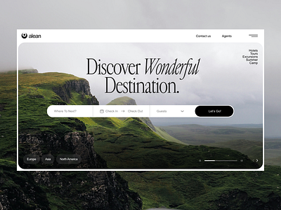 Travel agency web site | Redesign | Desktop branding design graphic design hero home page redesign scotland travel trip ui ux web