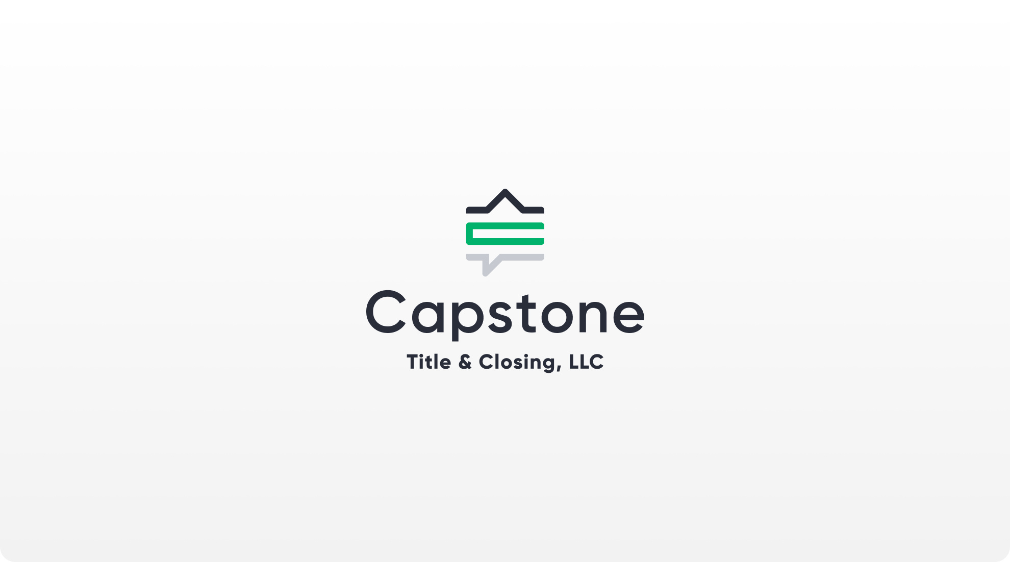 Capstone Title & Closing LLC Logo brand branding communications logo real estate title and closing