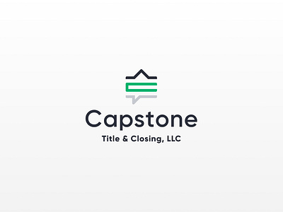 Capstone Title & Closing LLC Logo brand branding communications logo real estate title and closing