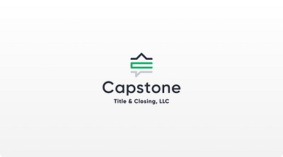 Capstone Title & Closing LLC Logo brand branding communications logo real estate title and closing