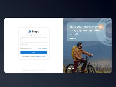 Login Page - Treyo form login trending ui visual