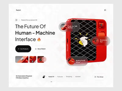 Rabbit.Tech Web Design - UI Animation🥕 ai animation minimal motion motion graphics rabbit r1 rabbit tech ui ui animation ui interaction ui motion ui supply uidesign uidesigner uiux ux uxdesign