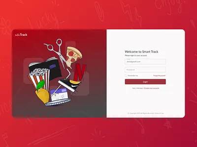 Login-Smart Track design form login trending ui visual