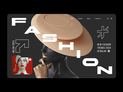 Experimental design concept design fashion graphic design landig page landing minimalism ui мода
