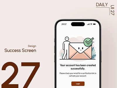 Day 27: Success Screen daily ui challenge microcopy success screen design ui design user experience user interface user onboarding visual design