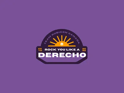 Rock You Like a Derecho patch adobe brand branding design graphic design illustration illustrator merch patch patch design