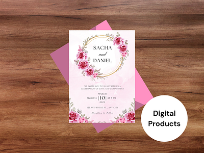 Marriage invitation Card editable with canva canva design invitation card opening card wedding card