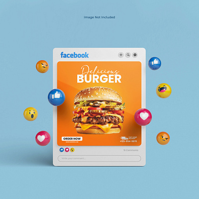 Burger Social Media Post branding burger food graphic design