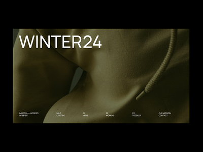 Winter apparel black clean clothing design ecommerce grid homepage product ui ux winter
