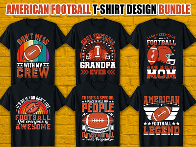 American Football T-shirt Design Bundle amerian soccer american american football ball custom t shirt design football football shirt grandpa tshirt graphic design mom shirt rugby shirt sports sports design sportswear t shirt tee shirt typography typography t shirt