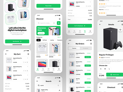 EloctroEase - Ecommerce Mobile App app app design ecommerce app ecommerce mobile eommerce mobile app online shop shop store ui