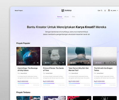 UrunKarya - Landing Page design donasi donate figma graphic design karya landing page ui uiux ux website