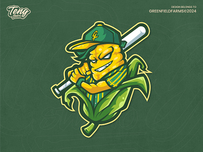 Green Field Farms Mascot Character branding character design esport graphic design illustration logo mascot sport ui