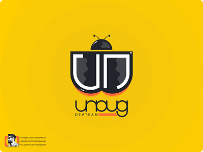UNBUG DEV TEAM LOGO branding developer team graphic design logo ui unbug طراحی لوگو