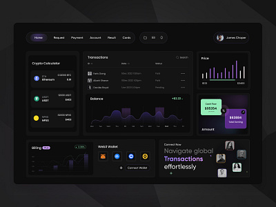 Transaction Dashboard Web3 admin animation app design branding crypto dashboard design figma fintech dashboard graphic design mobile app saas taskmanagement ui uiux userinterface ux web3 webdesign website