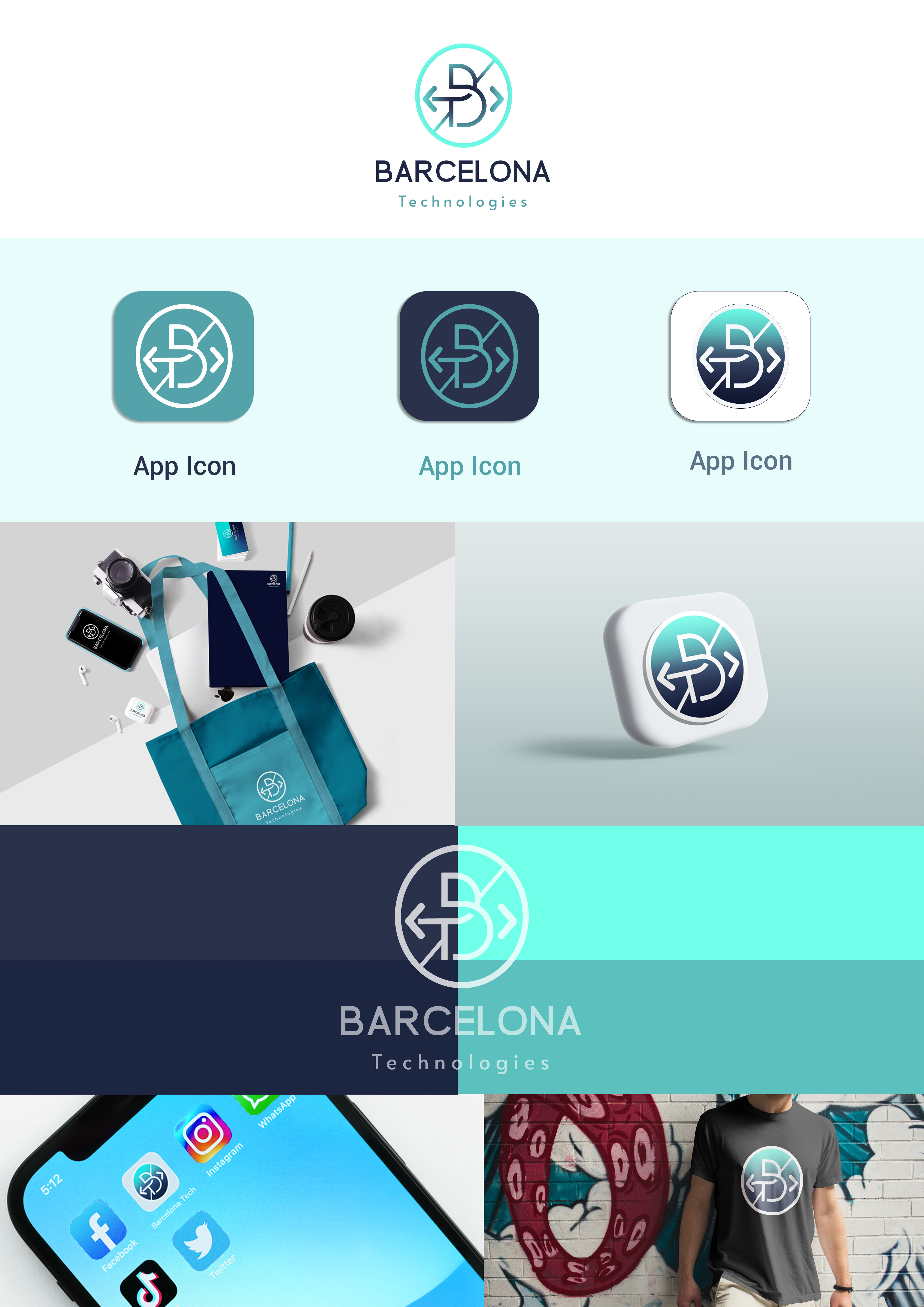 Barcelona Technologies adobe photoshop branding design graphic design logo logodesign