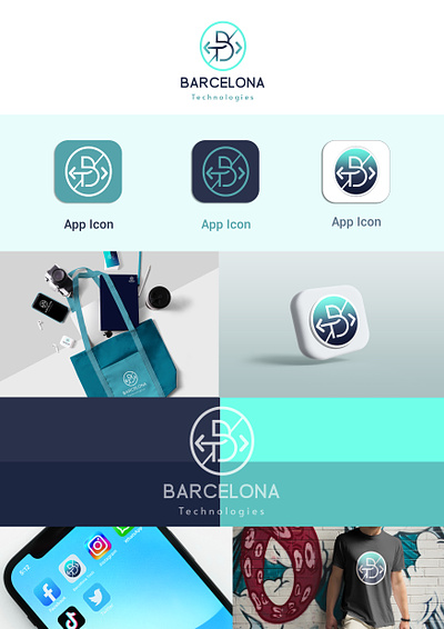 Barcelona Technologies adobe photoshop branding design graphic design logo logodesign