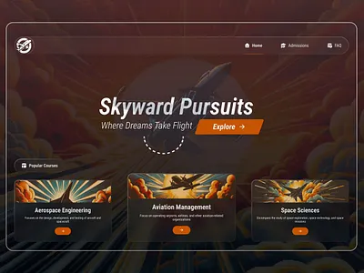 Aerospace Institute Landing Page app branding design designer figma figmadesign graphic design high fidelity low fidelity prototype prototypedesign ui ui designer ux ux research web design website