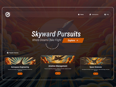 Aerospace Institute Landing Page app branding design designer figma figmadesign graphic design high fidelity low fidelity prototype prototypedesign ui ui designer ux ux research web design website