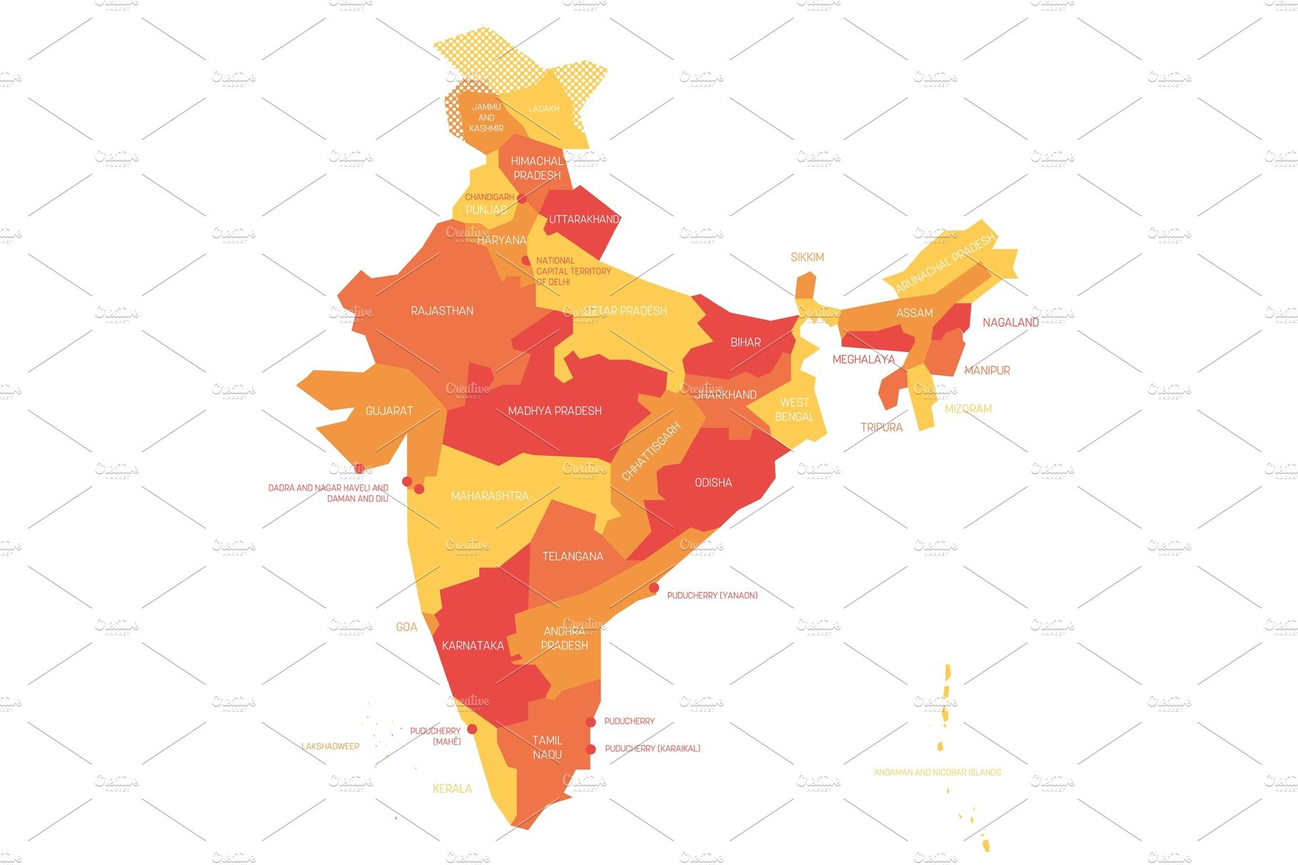 India political map of by Petr Polák on Dribbble