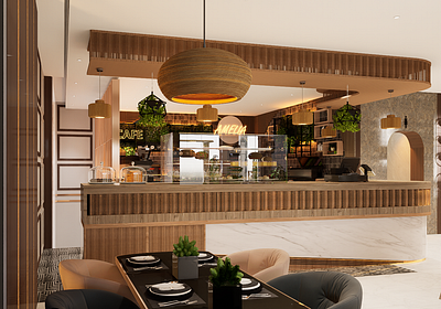 Amelia Restaurant 3d animation architect branding cafe creative design graphic design inspiration interiordesign logo restaurant