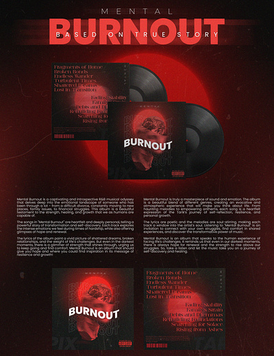 Mental Burnout - Album Cover Design design graphic graphic design illustration logo