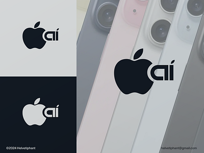 Apple Ai - logo concept ai apple logo artificial intelligence brand design branding custom letter design icon logo logo design logo design concept logo proposal logotype minimalist logo tech logo typography wordmark logo