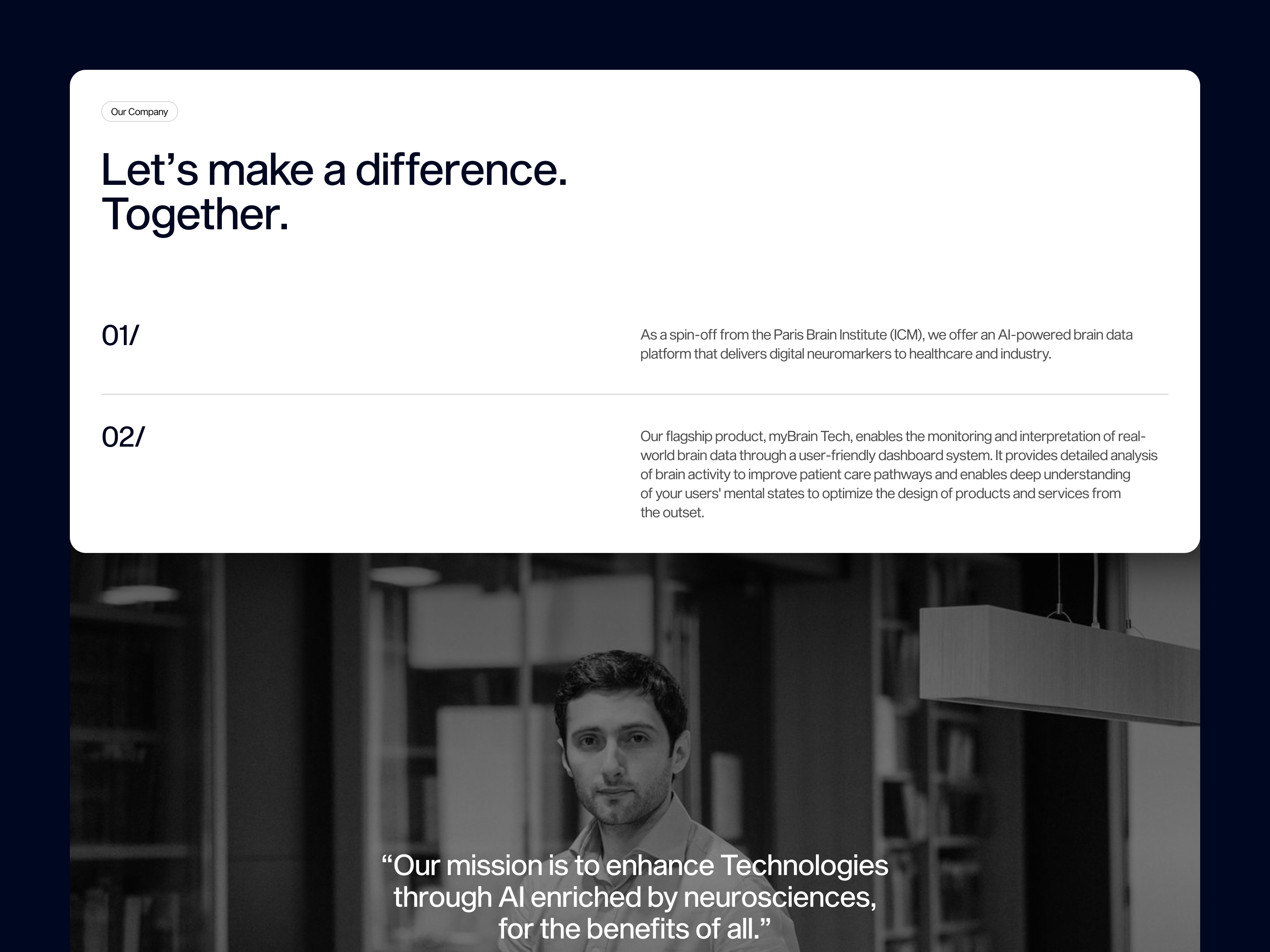 myBrain Tech | Website Redesign brain branding cancer eeg health medicine mental health neuroscience ui web